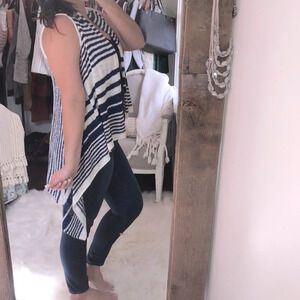 Active Los Angeles small stripe waterfall cardigan